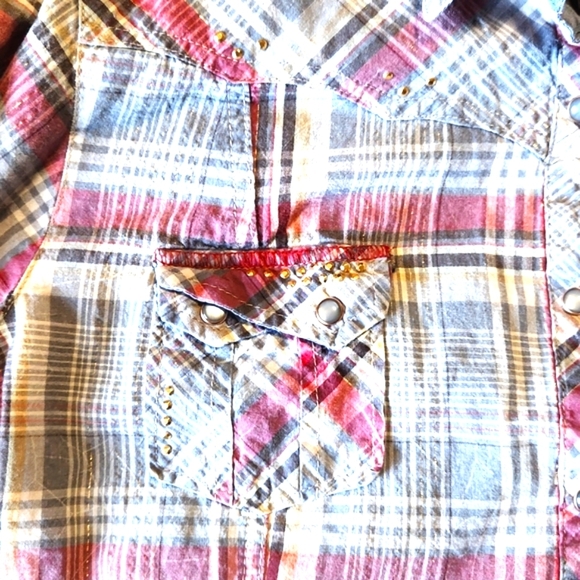 Adiktd 100% Cotton Western Plaid Shirt Size XL - Picture 6 of 11